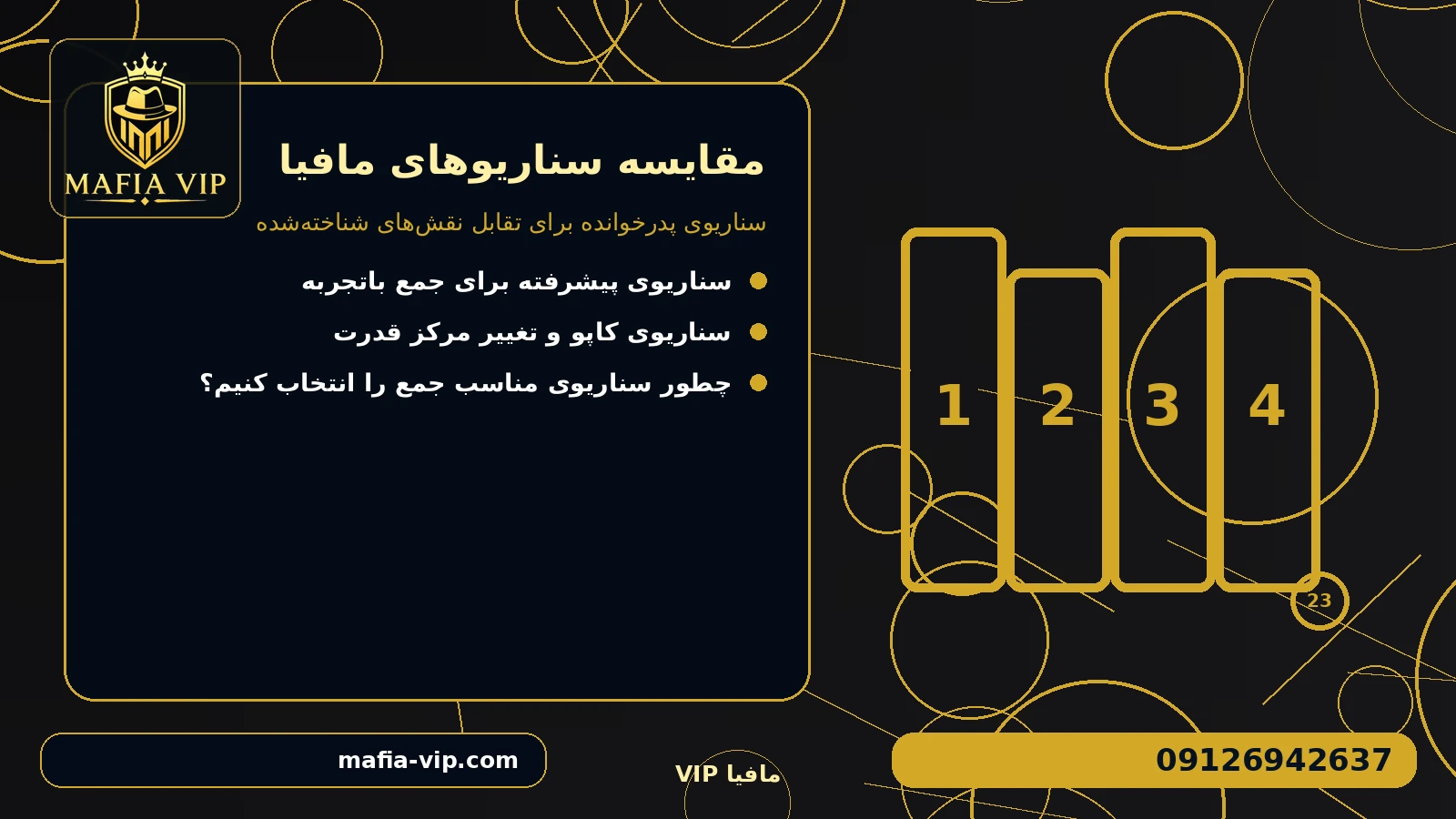 سناریوی پدرخوانده برای تقابل نقش‌های شناخته‌شده برای مقایسه سناریوهای بازی مافیا
